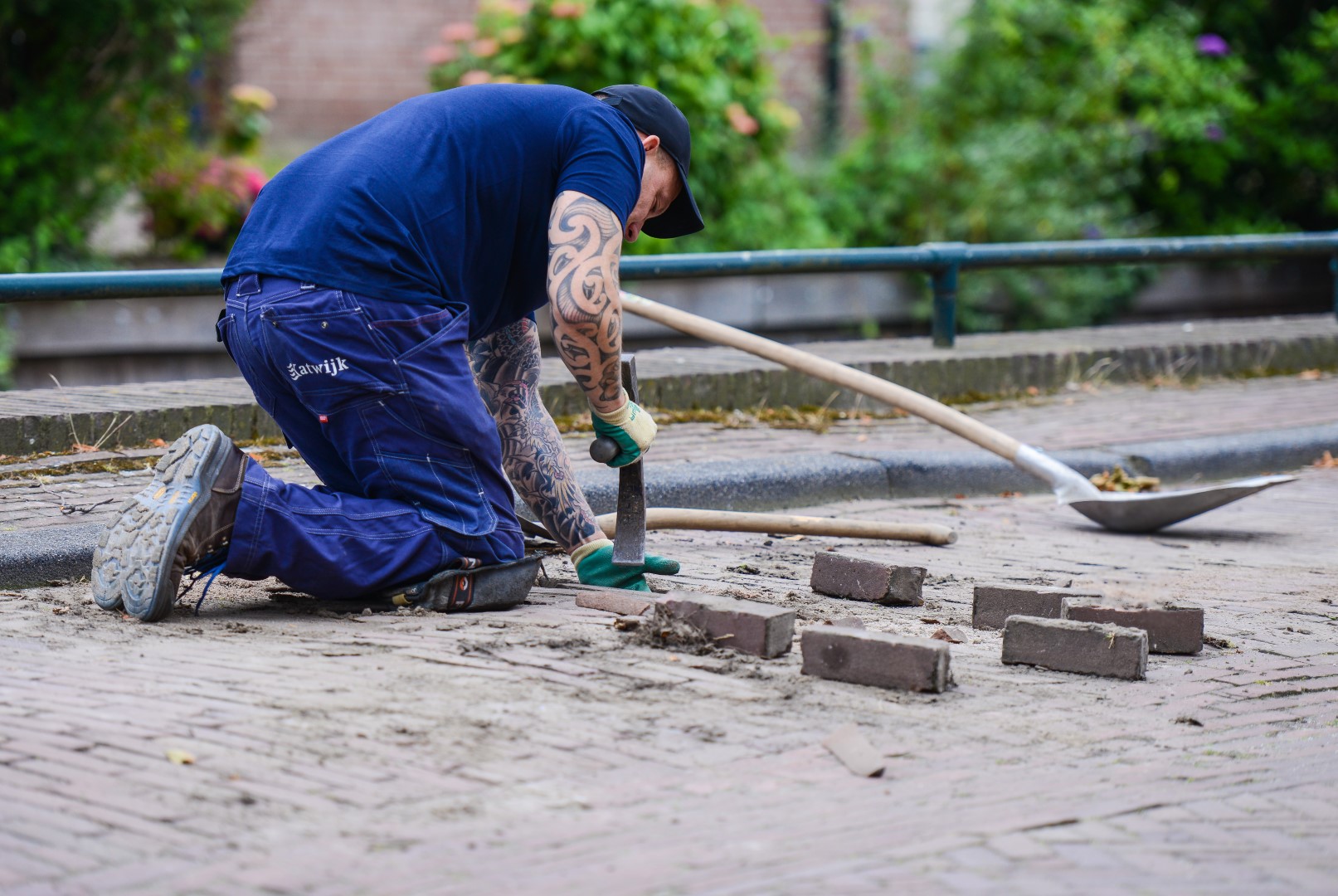 Stratenmaker aan het werk
