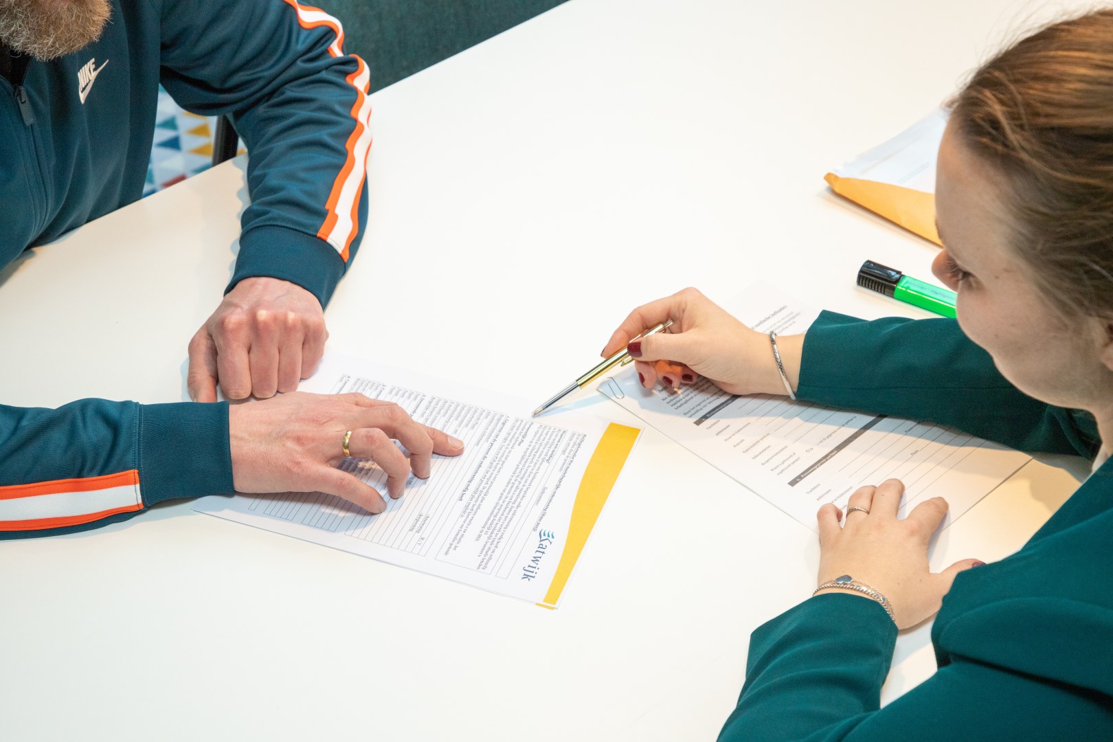 Detailfoto van formulieren